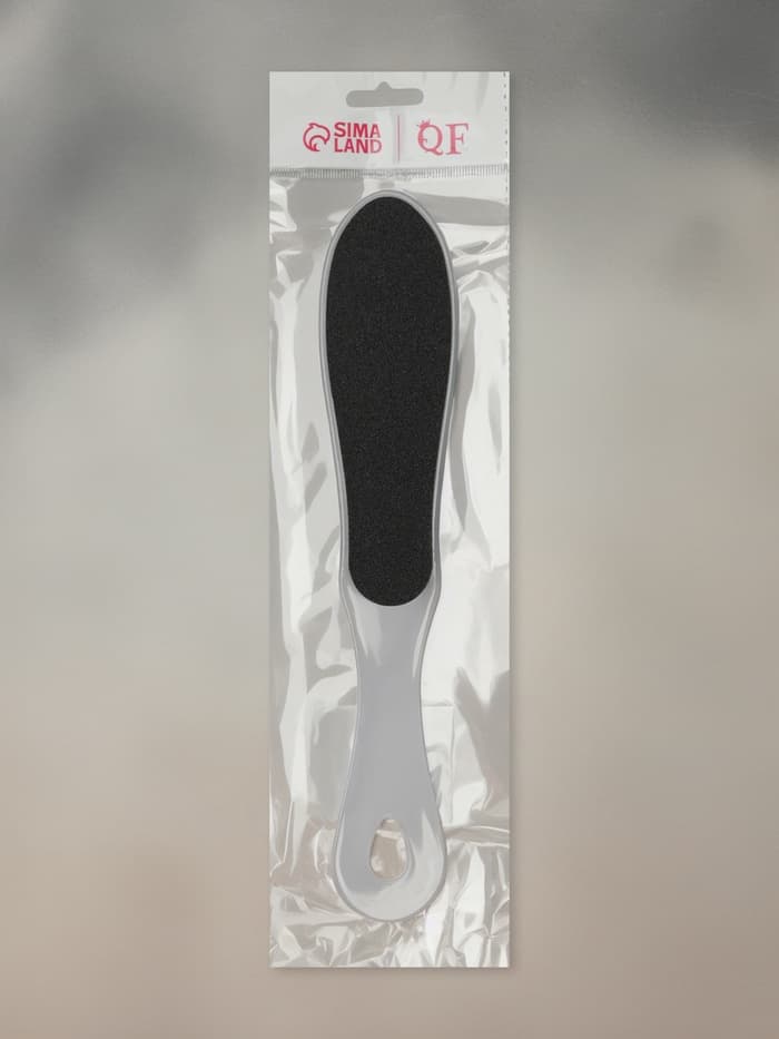 Пилка для пяток, наждачная, двусторонняя, 27 см, белая