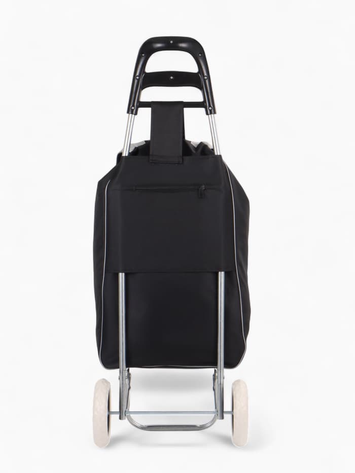 Сумка-тележка хозяйственная на шнуре, 35×20×96 см, чёрная