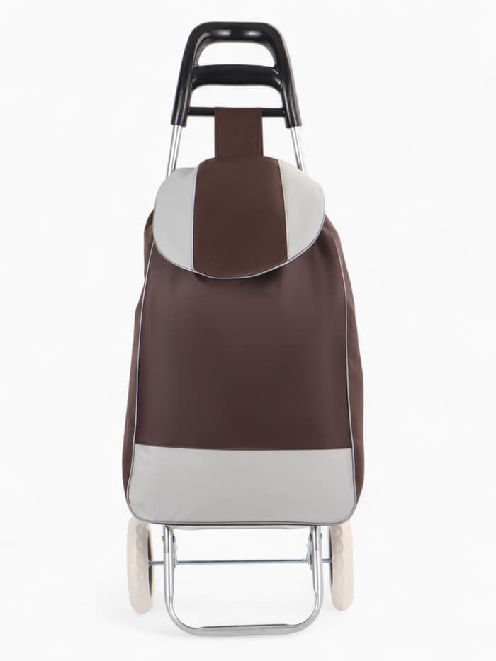 Сумка-тележка хозяйственная на шнуре, 35×20×96 см, коричневая