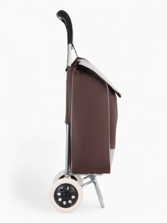 Сумка-тележка хозяйственная на шнуре, 35×20×96 см, коричневая