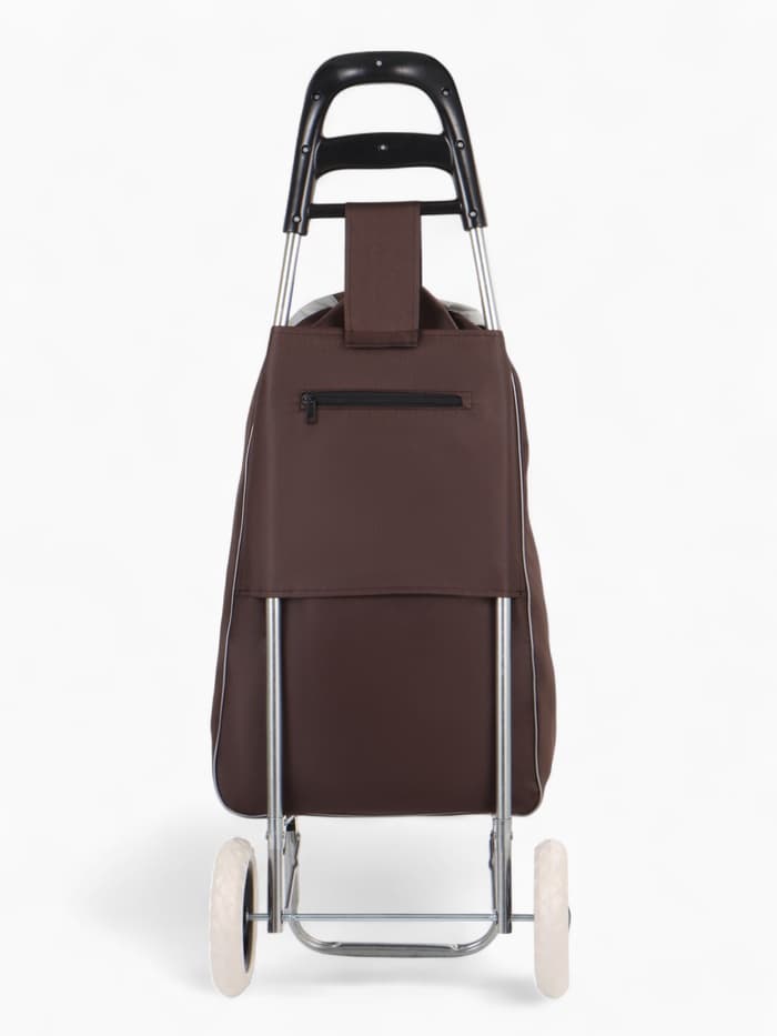 Сумка-тележка хозяйственная на шнуре, 35×20×96 см, коричневая