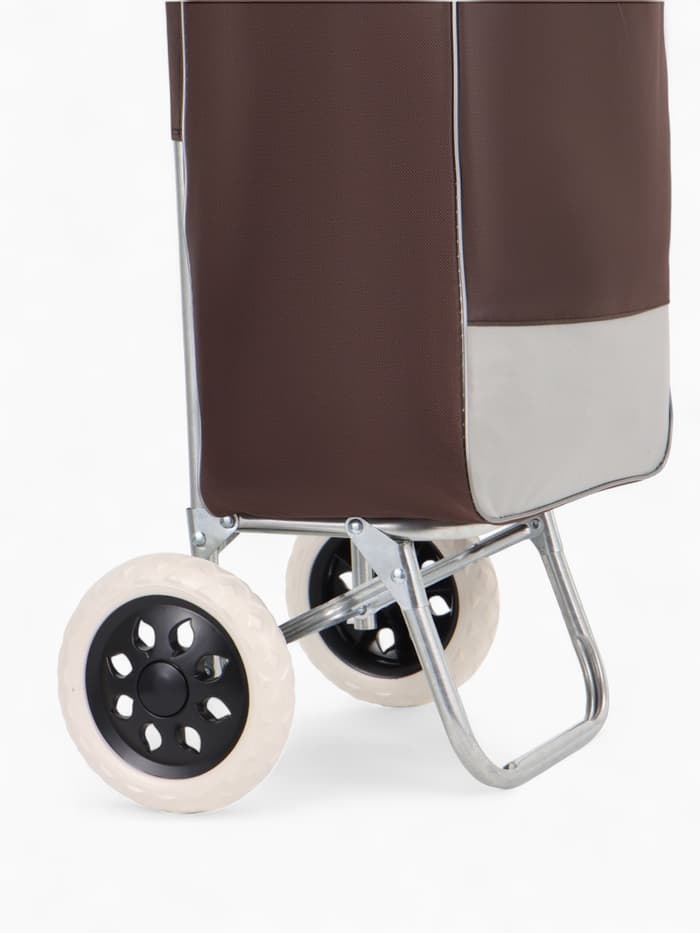 Сумка-тележка хозяйственная на шнуре, 35×20×96 см, коричневая