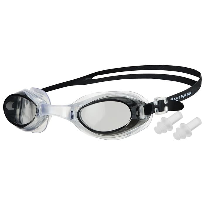 Очки для плавания ONLYTOP, беруши, цвет МИКС