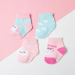 Носки для девочки «Крошка Я» Unicorn, набор 4 пары, размер 8-10 см (6-9 мес.)
