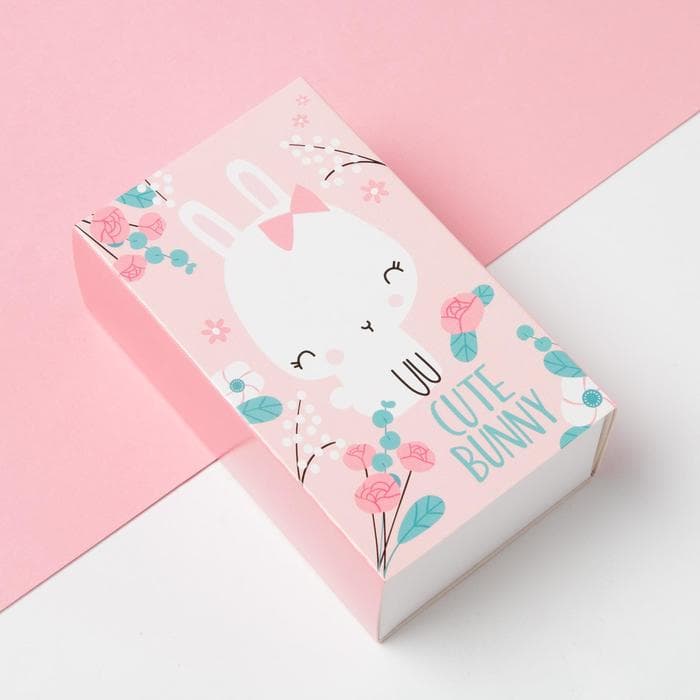 Носки для девочки «Крошка Я. Зайка», набор 4 пары, бело-розовые, размер 8-10 см (6-9 мес.)