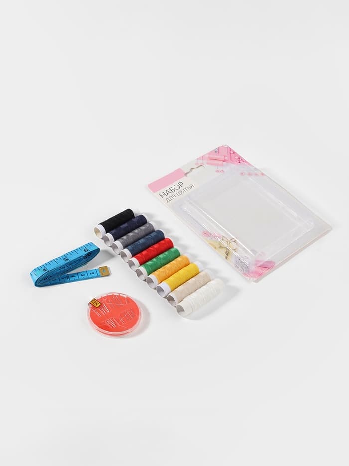 Швейный набор, 21 предмет, в блистере, МИКС