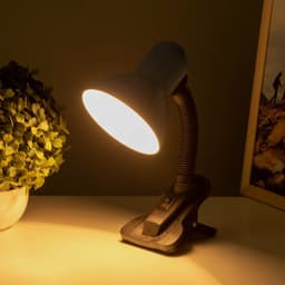 Лампа настольная Е27, с выкл. на зажиме (220 В) голубая (108 В) RISALUX