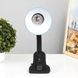 Лампа настольная Е27, с выкл. на зажиме (220 В) голубая (108 В) RISALUX