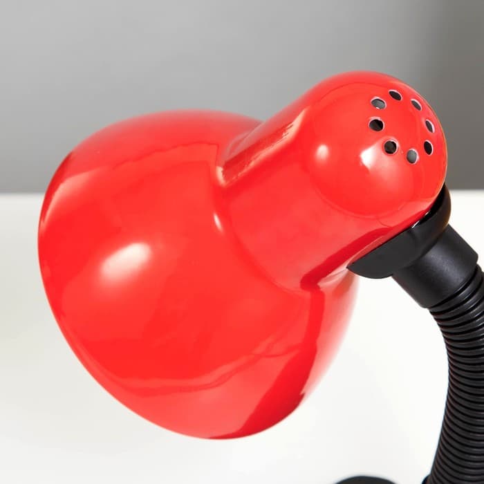 Лампа настольная Е27, с выкл. на зажиме (220 В) красная (108 В) RISALUX