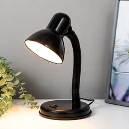 Лампа настольная Е27, с выкл. (220 В) черная (203 В) RISALUX