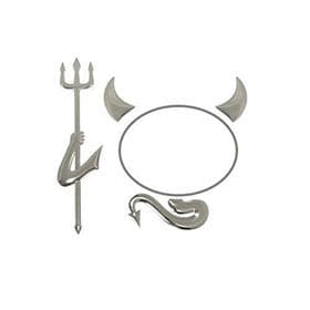 Наклейка на автомобиль «Чертик», серебро