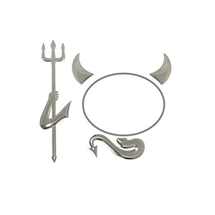 Наклейка на автомобиль «Чертик», серебро