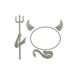 Наклейка на автомобиль «Чертик», серебро