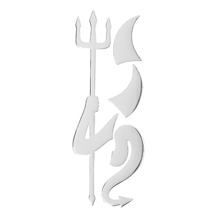 Наклейка на автомобиль «Чертик», серебро