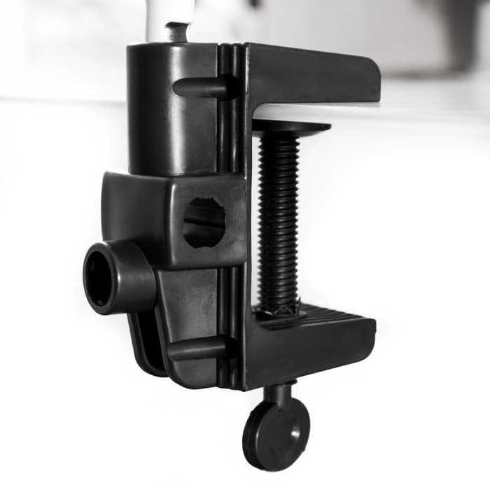 Лампа настольная Е27, h=55 см, шарнирная, на зажиме (220 В) белая RISALUX