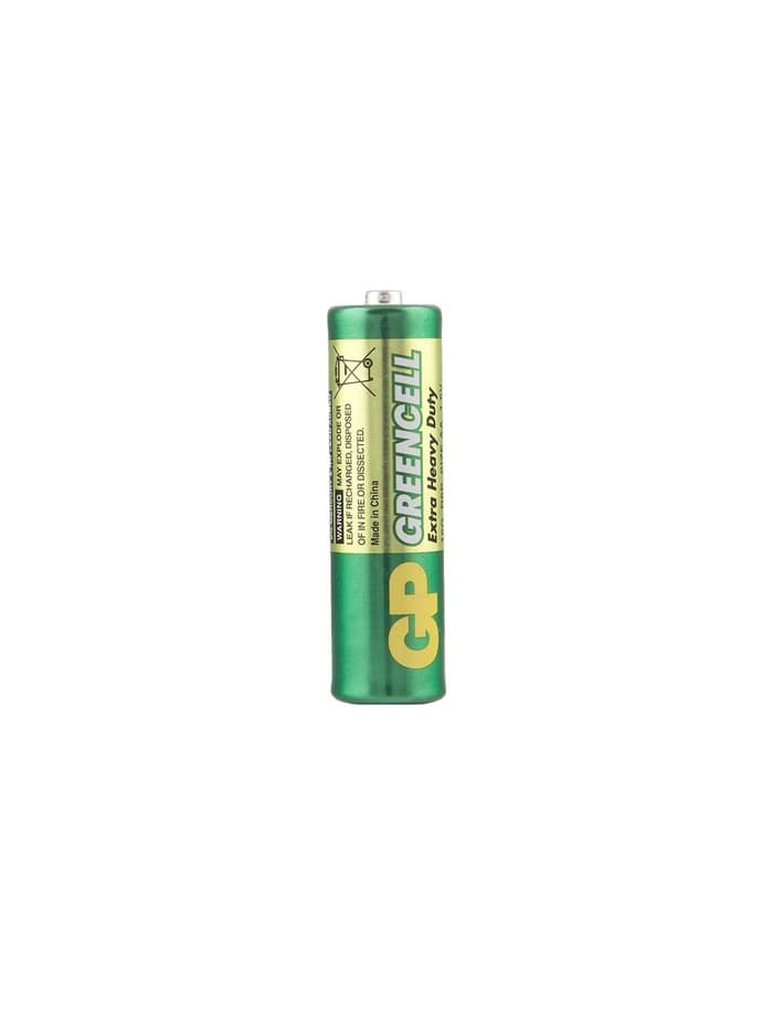 Батарейка солевая GP Greencell Extra Heavy Duty, AA, R6-2BL, 1.5 В, блистер, 2 шт.