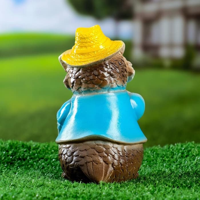 Садовая фигура из гипса «Филин в шляпке», 9×9×15 см