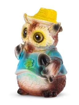Садовая фигура из гипса «Филин в шляпке», 9×9×15 см