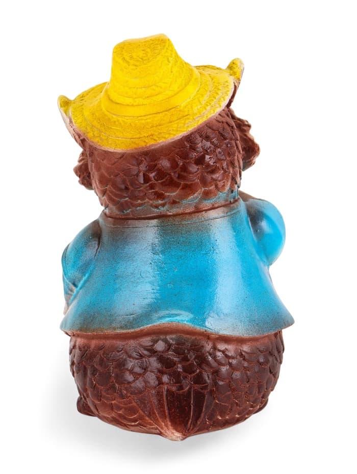 Садовая фигура из гипса «Филин в шляпке», 9×9×15 см