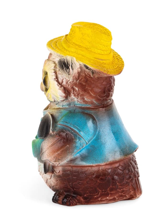 Садовая фигура из гипса «Филин в шляпке», 9×9×15 см