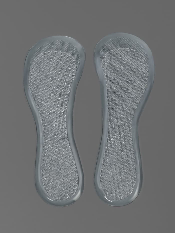 Полустельки для обуви, универсальные, массажные, силиконовые, 20.5×7 см, пара, прозрачные