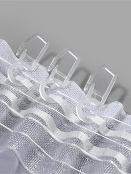 Крючок для штор, на кольцо, 35×15 мм, прозрачный
