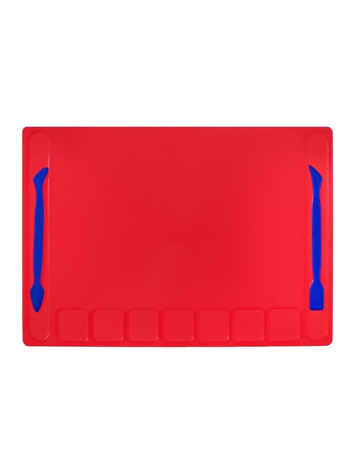 Доска для лепки Calligrata, А4, +2 стека, отделения для пластилина, 2.2 мм, пластик, с бортиком, МИКС