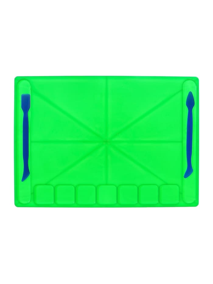 Доска для лепки Calligrata, А4, +2 стека, отделения для пластилина, 2.2 мм, пластик, с бортиком, МИКС