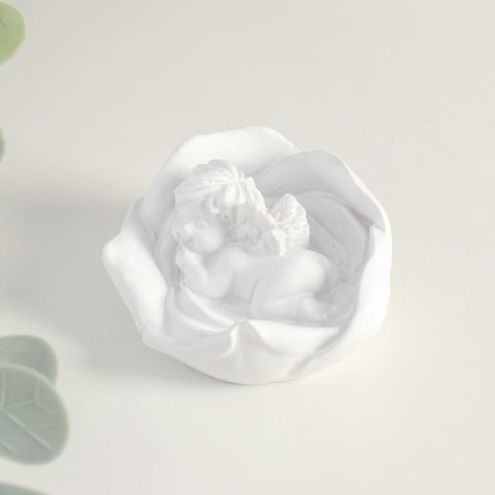 Фигурка «Ангелочек спящий в цветке», 3.5×5.5×5.5 см, МИКС