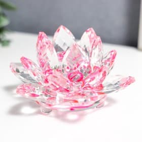 Фигурка стекло «Лотос радуга турмалин», d=8.5 см