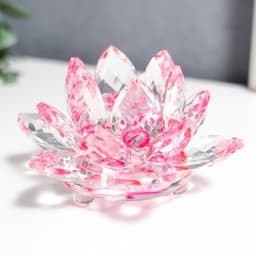 Фигурка стекло «Лотос радуга турмалин», d=8.5 см