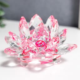 Фигурка стекло «Лотос радуга турмалин», d=8.5 см