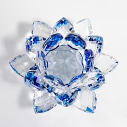 Фигурка стекло «Лотос трехъярусный», топаз, d=8 см