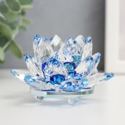 Фигурка стекло «Лотос радуга», d=8.5 см, топаз