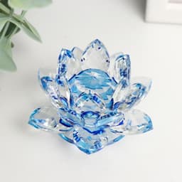 Фигурка стекло «Лотос радуга», d=8.5 см, топаз