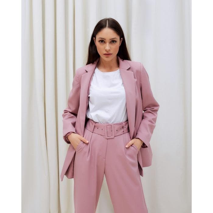 Брюки женские прямые MIST: Pants, размер 42, розовые