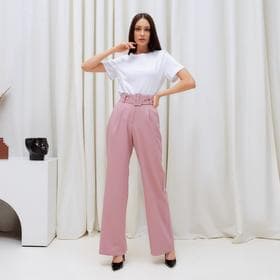 Брюки женские прямые MIST: Pants, размер 42, розовые