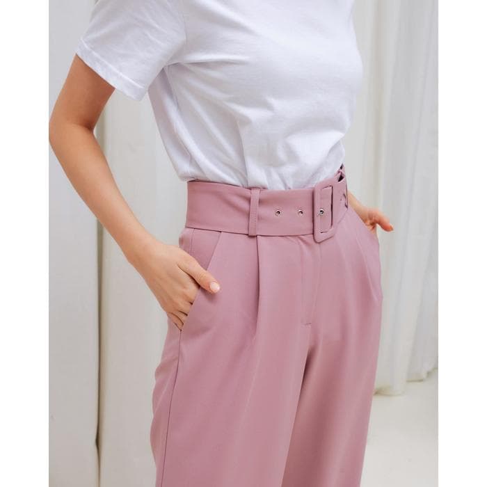 Брюки женские прямые MIST: Pants, размер 42, розовые