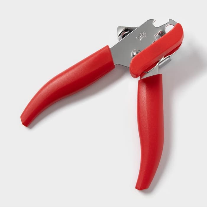 Нож консервный Доляна «Волна», 20 см, красный