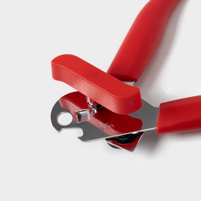 Нож консервный Доляна «Волна», 20 см, красный