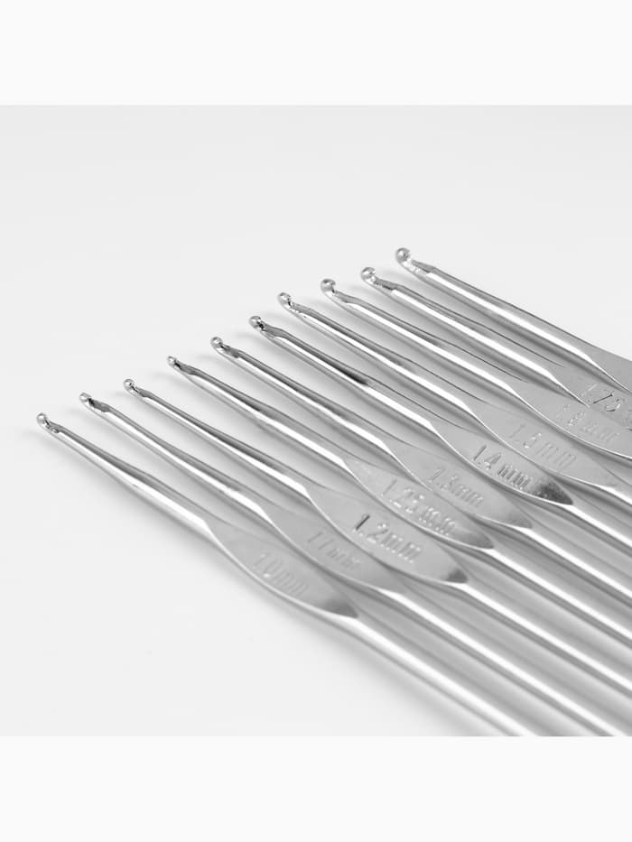 Набор крючков для вязания, d=1-1.9 мм, 12 см, 10 шт.