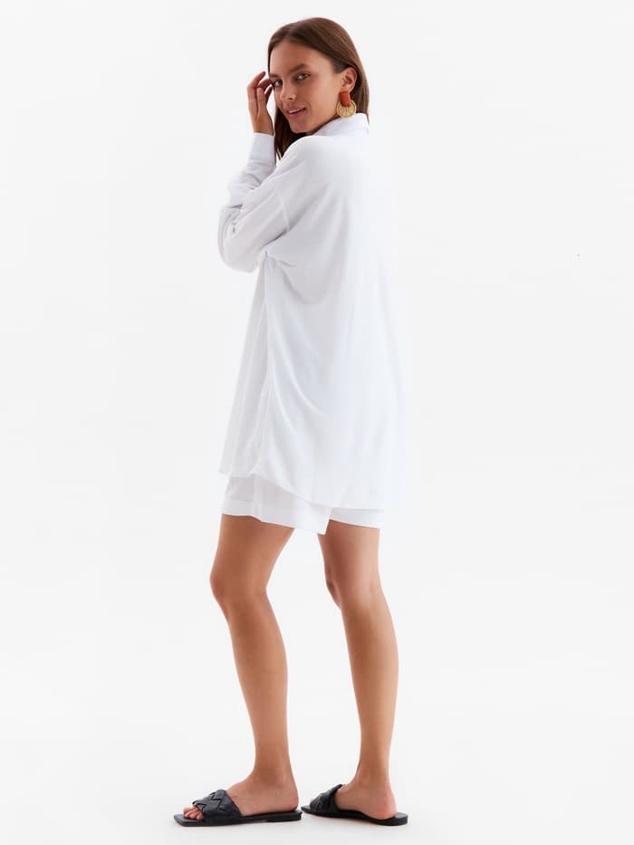 Костюм женский (рубашка, шорты) MINAKU, белый, размер 42