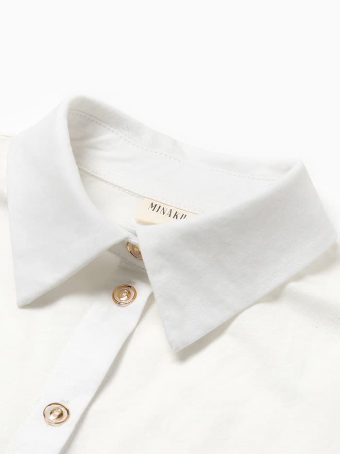 Костюм женский (рубашка, шорты) MINAKU, белый, размер 46