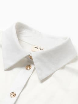 Костюм женский (рубашка, шорты) MINAKU, белый, размер 48