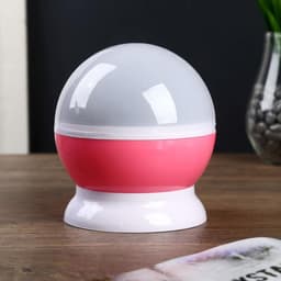 Ночник-проектор «Звёздное небо», вращение, (4ААА или USB) розовый 12×10 см RISALUX