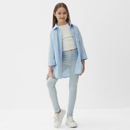 Легинсы для девочки MINAKU: Casual Collection KIDS, голубые, рост 98 см