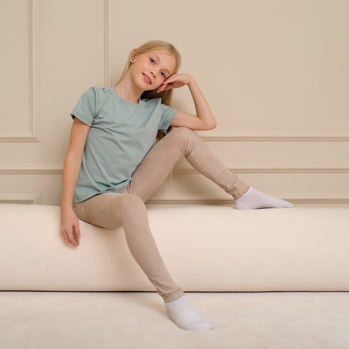 Легинсы для девочки MINAKU: Casual Collection KIDS, розовые, рост 146 см