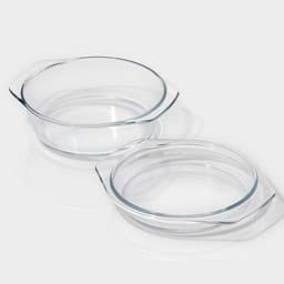 Кастрюля для запекания Доляна «Фуэго», 1 л, 20.7×18×8 см, жаропрочное стекло, прозрачная