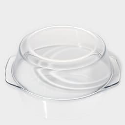 Кастрюля для запекания Доляна «Фуэго», 1 л, 20.7×18×8 см, жаропрочное стекло, прозрачная