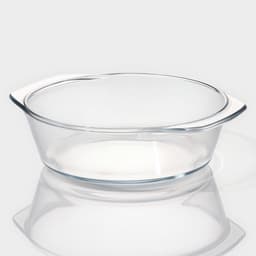 Кастрюля для запекания Доляна «Фуэго», 1 л, 20.7×18×8 см, жаропрочное стекло, прозрачная